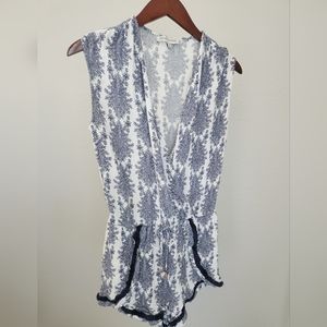 HEARTLOOM Sleeveless Blue Romper M Medium